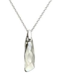 Something old, something new! Swarovski's Stonehenge mini crystal pendant necklace is a modern version of the brand's classic bestseller. Available on a silver tone mixed metal chain or a leather cord, it's like having two necklaces in one! Approximate length: 15-3/4 inches (silver tone mixed metal chain). Approximate length: TK inches (leather cord). Approximate drop: 1-1/4 inches. Something old, something new! Swarovski's Stonehenge mini crystal pendant necklace is a modern version of the brand's classic bestseller. Available on a silver tone mixed metal chain or a leather cord, it's like having two necklaces in one! Approximate length: 15-3/4 inches (silver tone mixed metal chain). Approximate length: TK inches (leather cord). Approximate drop: 1-1/4 inches.