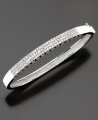 Frost your wrist with this sparkling diamond bracelet. Round-cut diamonds (1-1/2 ct. t.w.) are set pavé-style in 14k white gold. Frost your wrist with this sparkling diamond bracelet. Round-cut diamonds (1-1/2 ct. t.w.) are set pavé-style in 14k white gold.