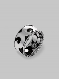 A thoroughly modern look crafted with a bold scroll design in fine sterling silver. From the Men's Dayak Collection Sterling silver About ½ wide Imported A thoroughly modern look crafted with a bold scroll design in fine sterling silver. From the Men's Dayak Collection Sterling silver About ½ wide Imported
