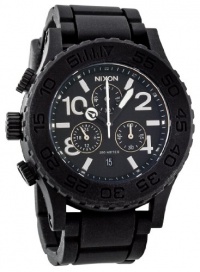 Nixon Rubber 42-20 Chrono Watch - Men/Women Black, One Size Nixon Rubber 42-20 Chrono Watch - Men/Women Black, One Size