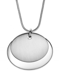 Simple in its sophistication, this pendant necklace from Charter Club shines with silver tones. Crafted in silver tone mixed metal. Approximate length: 16 inches + 2-inch extender. Approximate drop: 1-1/2 inches. Simple in its sophistication, this pendant necklace from Charter Club shines with silver tones. Crafted in silver tone mixed metal. Approximate length: 16 inches + 2-inch extender. Approximate drop: 1-1/2 inches.