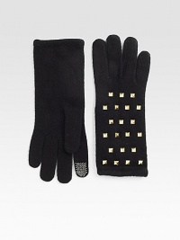 EXCLUSIVELY AT SAKS.COM. An ultra-toasty, ultra-stylish studded essential with conductive threads for easy access to touchscreen electronics.About 9 long40% polyester/28% nylon/17% wool/10% angora and 5% cashmereDry cleanImported EXCLUSIVELY AT SAKS.COM. An ultra-toasty, ultra-stylish studded essential with conductive threads for easy access to touchscreen electronics.About 9 long40% polyester/28% nylon/17% wool/10% angora and 5% cashmereDry cleanImported