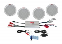 Pyle PLMRKT4A 4-Channel Waterproof MP3/iPod Amplified 6.5-Inch Marine Speaker System Pyle PLMRKT4A 4-Channel Waterproof MP3/iPod Amplified 6.5-Inch Marine Speaker System