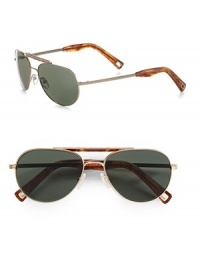 A double-bridge design handcrafted in a smaller, unisex style from hypo-allergenic nickel-plated alloy. Logo temple detail Mineral glass lenses 100% UV protective Imported A double-bridge design handcrafted in a smaller, unisex style from hypo-allergenic nickel-plated alloy. Logo temple detail Mineral glass lenses 100% UV protective Imported