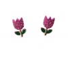Crazy Sale!!!Crystal Pink Flower Stud Earrings