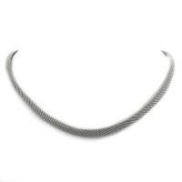 Ryssa Ladies Mesh Collection Stainless Steel Rope Necklace Ryssa Ladies Mesh Collection Stainless Steel Rope Necklace