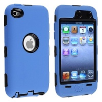 eforCity Hybrid Case for Apple iPod touch 4G - Black Hard/Blue Skin eforCity Hybrid Case for Apple iPod touch 4G - Black Hard/Blue Skin
