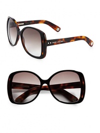 Feminine butterfly-shaped acetate frames. Available in dark tortoise with grey gradient lens. Logo temples100% UV protectionMade in Italy Feminine butterfly-shaped acetate frames. Available in dark tortoise with grey gradient lens. Logo temples100% UV protectionMade in Italy