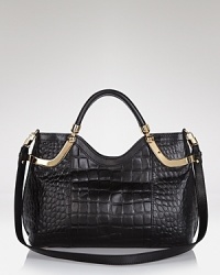 Crafted of croc-embossed leather with polished trims, Milly's take on the tote is anything but tame. Carry it for exotically styled ease. Crafted of croc-embossed leather with polished trims, Milly's take on the tote is anything but tame. Carry it for exotically styled ease.