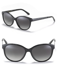 Small cat eye sunglasses with polka dot embellished arms, a stylish statement for any season. Small cat eye sunglasses with polka dot embellished arms, a stylish statement for any season.