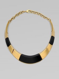This high-contrast design boasts a sleek, structured style in a graduated shape. BrassAcrylic glassLength, about 17Lobster clasp closure Made in Italy This high-contrast design boasts a sleek, structured style in a graduated shape. BrassAcrylic glassLength, about 17Lobster clasp closure Made in Italy