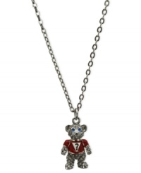 Cute and chic, this adorable teddy bear pendant necklace from GUESS is crafted from silver-tone mixed metal with glass crystal accents providing a colorful pop. Item comes packaged in a signature GUESS Gift Box. Approximate length: 16 inches + 2-inch extender. Approximate drop: 2 inches. Cute and chic, this adorable teddy bear pendant necklace from GUESS is crafted from silver-tone mixed metal with glass crystal accents providing a colorful pop. Item comes packaged in a signature GUESS Gift Box. Approximate length: 16 inches + 2-inch extender. Approximate drop: 2 inches.