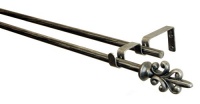 BCL Drapery Hardware 58DFL48S Fleur-di-Lis Curtain Rod Set BCL Drapery Hardware 58DFL48S Fleur-di-Lis Curtain Rod Set
