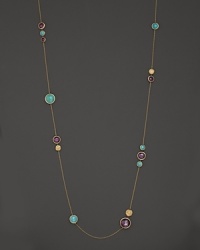 Marco Bicego 18K Yellow Gold Turquoise and Amethyst Necklace, 36 Marco Bicego 18K Yellow Gold Turquoise and Amethyst Necklace, 36