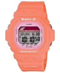 Rise and shine with the tides with this versatile sport watch from Baby-G. Rise and shine with the tides with this versatile sport watch from Baby-G.