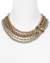 Mixed metals meet statement stones - let this high volume, MARC BY MARC JACOBS necklace make even simple looks speak a touch louder.