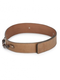 THE LOOKSleek leather designBeaded accentsConcealed double hook closure THE MEASUREMENTWidth, 2¼THE MATERIALLeatherORIGINMade in Italy THE LOOKSleek leather designBeaded accentsConcealed double hook closure THE MEASUREMENTWidth, 2¼THE MATERIALLeatherORIGINMade in Italy