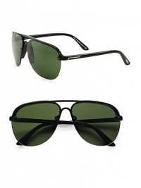 EXCLUSIVELY AT SAKS. Semi-rimless aviators crafted in lightweight acetate. Available in black with green lenses.AcetateSide temple detail100% UV ProtectionMade in Italy EXCLUSIVELY AT SAKS. Semi-rimless aviators crafted in lightweight acetate. Available in black with green lenses.AcetateSide temple detail100% UV ProtectionMade in Italy