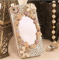 3D Magic Mirror Crystal diamond Case Cover For iPhone 4 3D Magic Mirror Crystal diamond Case Cover For iPhone 4