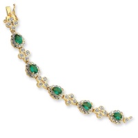 Kennedy Replica Crystal swarovski Emerald Bracelet - 8 Inch - JewelryWeb Kennedy Replica Crystal swarovski Emerald Bracelet - 8 Inch - JewelryWeb
