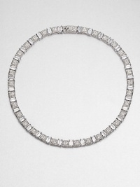 EXCLUSIVELY AT SAKS.COM Brilliant, emerald-cut stones evenly punctuated with hand-set, sparkling pavé crystals. CrystalsCubic zirconiaRhodium-plated brassLength, about 16Box-and-tongue closureImported EXCLUSIVELY AT SAKS.COM Brilliant, emerald-cut stones evenly punctuated with hand-set, sparkling pavé crystals. CrystalsCubic zirconiaRhodium-plated brassLength, about 16Box-and-tongue closureImported