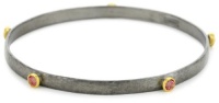 GURHAN Skittle Dark Silver with High Karat Gold Pink Topaz Bracelet GURHAN Skittle Dark Silver with High Karat Gold Pink Topaz Bracelet