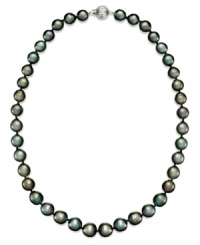 Always elegant and always in style, this illuminating necklace features round Tahitian pearls (9-11mm) and a 14k white gold clasp. Approximate length: 18 inches. Always elegant and always in style, this illuminating necklace features round Tahitian pearls (9-11mm) and a 14k white gold clasp. Approximate length: 18 inches.