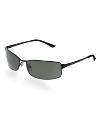 One of the cool Predator styles, this one features rectangular metal frames in matte black, with plastic temple tips. The green G15 XLT lenses provide 100% UV protection. One of the cool Predator styles, this one features rectangular metal frames in matte black, with plastic temple tips. The green G15 XLT lenses provide 100% UV protection.
