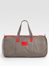 An essential carry-all fit for the gym or an overnight jaunt in lightweight, easily packable polyester. Zip closure Leather logo patch Fully lined Top handles, 9 long 22W X 11¼H X 11¼D Polyester Imported An essential carry-all fit for the gym or an overnight jaunt in lightweight, easily packable polyester. Zip closure Leather logo patch Fully lined Top handles, 9 long 22W X 11¼H X 11¼D Polyester Imported