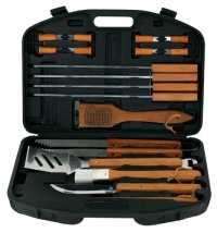 Mr. Bar-B-Q 94001X 18-Piece Stainless-Steel Barbecue Set with Storage Case Mr. Bar-B-Q 94001X 18-Piece Stainless-Steel Barbecue Set with Storage Case