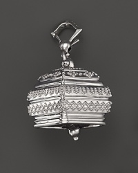 Inspired by Zen philosophy, this intricately detailed, polished finish sterling silver meditation bell from Paul Morelli jingles softly. Inspired by Zen philosophy, this intricately detailed, polished finish sterling silver meditation bell from Paul Morelli jingles softly.
