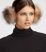 EXCLUSIVELY SAKS. Elegance meets warmth in this exquisite essential. Velvet band Genuine fox fur origin: Finland One size fits most Made in USA