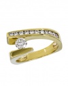 Effy Jewlery 14K Yellow Gold Diamond Ring, .73 TCW Ring size 7