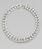 From the Cordelia Collection. Polished sterling silver in an undulating curb chain design.Sterling silver Length, about 18¾ Width, about 18mm Toggle closure Imported 