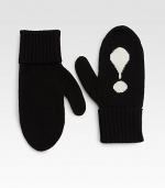 Make a statement without saying a word in these wool punctuation mittens.Merino Wool7 longHand washImported