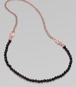 From the Pop Superstud Collection. A delightful marriage of materials, this long strand combines a bold chain of rose goldplated sterling silver with a strand of faceted smoky quartz beads, joined by baroque accents set with soft rose quartz.Smoky quartz and rose quartzRose goldplated sterling silverLength, about 30Imported