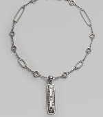 From the Bedeg Collection. A basketwoven rectangular pendant is suspended on a Sautoir chain.Sterling silver Length, about 18 Pendant length, about 2½ Pendant width, about ½ Lobster clasp closure Made in Bali 