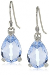 Judith Ripka La Petite Blue Pear Stone on Wire Earrings Judith Ripka La Petite Blue Pear Stone on Wire Earrings