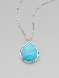 From the Rock Candy Collection. A faceted teardrop of vivid turquoise, set in polished sterling silver on a silver chain.Turquoise Sterling silver Adjustable chain length, about 16-18 Pendant, about 1 Lobster clasp Imported From the Rock Candy Collection. A faceted teardrop of vivid turquoise, set in polished sterling silver on a silver chain.Turquoise Sterling silver Adjustable chain length, about 16-18 Pendant, about 1 Lobster clasp Imported