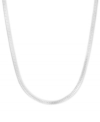 A classic look to last a lifetime. Necklace features a flat herringbone chain crafted in 14k white gold. Approximate length: 24 inches. Approximate width: 1.25 mm. A classic look to last a lifetime. Necklace features a flat herringbone chain crafted in 14k white gold. Approximate length: 24 inches. Approximate width: 1.25 mm.
