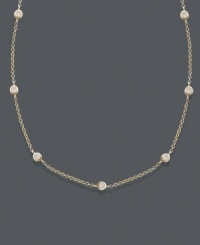 Three feet of sparkle is certain to turn some heads. Trio by Effy Collection's dazzling necklace features 24 stations of double-sided, bezel-set diamonds (1-7/8 ct. t.w.). Crafted in 14k gold. Approximate length: 36 inches. Three feet of sparkle is certain to turn some heads. Trio by Effy Collection's dazzling necklace features 24 stations of double-sided, bezel-set diamonds (1-7/8 ct. t.w.). Crafted in 14k gold. Approximate length: 36 inches.
