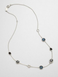 From the Wonderland Collection. An elegant style featuring mixed doublets set in sleek sterling silver on a delicate link chain. Mother-of-pearl and hand-faceted clear quartz accented doubletsSterling silverLength, about 16-18 adjustableLobster clasp closureImported From the Wonderland Collection. An elegant style featuring mixed doublets set in sleek sterling silver on a delicate link chain. Mother-of-pearl and hand-faceted clear quartz accented doubletsSterling silverLength, about 16-18 adjustableLobster clasp closureImported