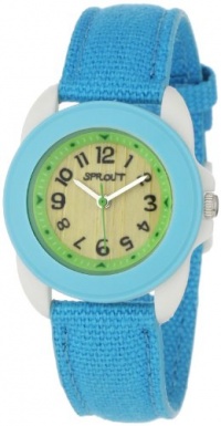 Sprout Unisex ST1009TQIVTQ Eco-Friendly Corn Resin and Turquoise Organic Cotton Strap Watch Sprout Unisex ST1009TQIVTQ Eco-Friendly Corn Resin and Turquoise Organic Cotton Strap Watch