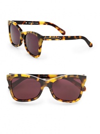 Be laid-back and cool with these lightweight acetate frames. Available in crazy tortoise with brown lens. Arrow accented temples100% UV protectionImported Be laid-back and cool with these lightweight acetate frames. Available in crazy tortoise with brown lens. Arrow accented temples100% UV protectionImported