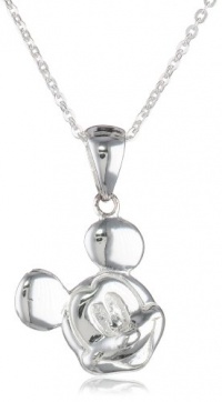 Disney Mickey Sterling Silver Pendant Necklace with 18 Chain