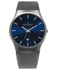 With a tough mesh bracelet, this Skagen Denmark watch brings an edge to your everyday. With a tough mesh bracelet, this Skagen Denmark watch brings an edge to your everyday.