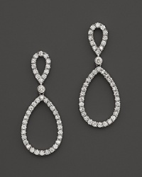 Diamond teardrop earrings in 18K white gold. From Roberto Coin. Diamond teardrop earrings in 18K white gold. From Roberto Coin.