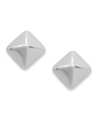 Elevated elegance. Studio Silver's pyramid stud earrings, set in sterling silver, bring a bit of panache to any occasion. Approximate diameter: 1/4 inch. Elevated elegance. Studio Silver's pyramid stud earrings, set in sterling silver, bring a bit of panache to any occasion. Approximate diameter: 1/4 inch.