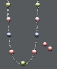 Pearls perfect for your little princess. Children's jewelry set from Fresh by Honora features multicolored cultured freshwater pearls (5-1/2-6 mm) set in sterling silver. Approximate necklace length: 15 inches. Approximate stud diameter: 1/4 inch. Pearls perfect for your little princess. Children's jewelry set from Fresh by Honora features multicolored cultured freshwater pearls (5-1/2-6 mm) set in sterling silver. Approximate necklace length: 15 inches. Approximate stud diameter: 1/4 inch.