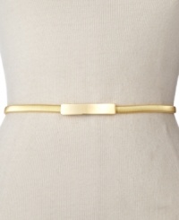 Define your style with this slender stretch design from Style&co. that adds a glamorous golden accent to any ensemble. Define your style with this slender stretch design from Style&co. that adds a glamorous golden accent to any ensemble.